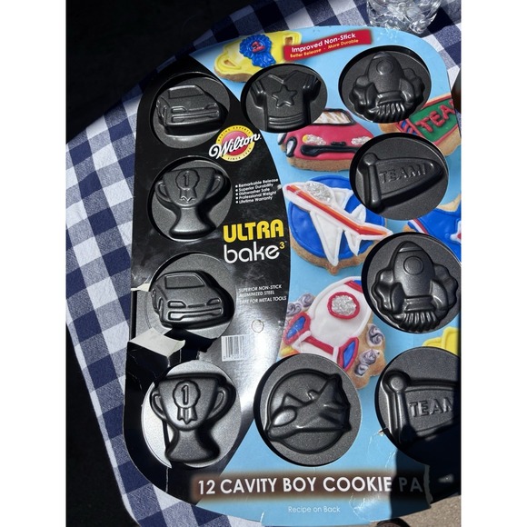 Wilton Other - Wilton 12 Cavity Boy Theme Cookie Pan Mold Non-Stick - Brand New